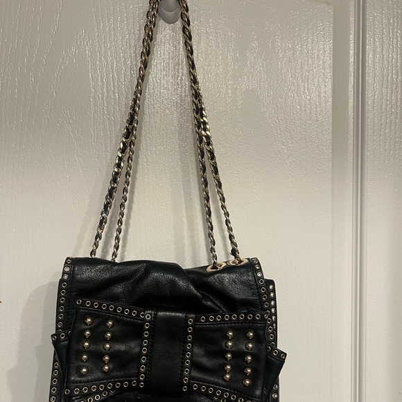 Rebecca Minkoff Black Studded Shoulder Bag - Picture 1 of 3